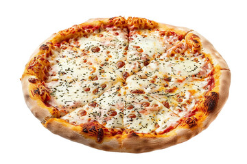 Quattro Formaggi Pizza on a Transparent Background
