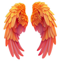 Obraz premium angel wings isolated on white