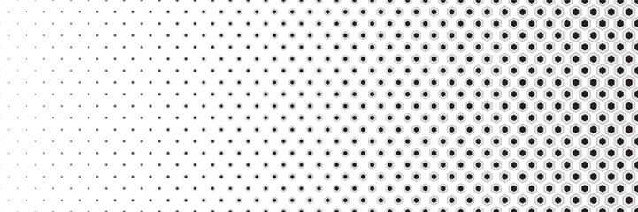 Blended  black line hexagon on white for pattern and background,  Abstract geometric texture collection design. 