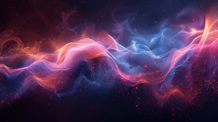 Fototapeta premium Textural background for creativity. Pink and blue cloud of smoke of black isolated background.