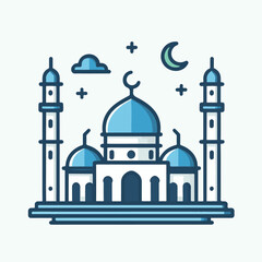 mosque vector & illustration image