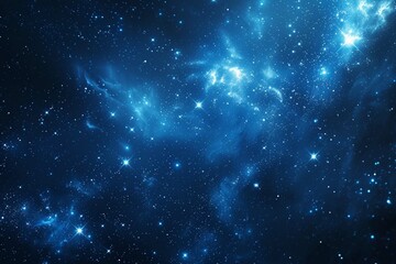 blue night starry sky space background for screensaver astrology horoscope zodiac signs - obrazy, fototapety, plakaty