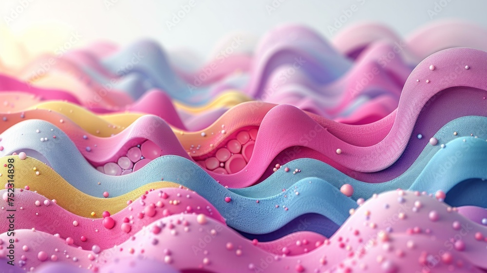 Poster abstract 3d landscape, mesmerizing shapes and forms creating a visually stunning background, ai gene