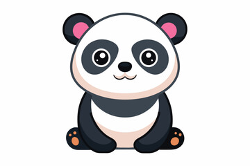 Cute Panda Vector Illustration Design