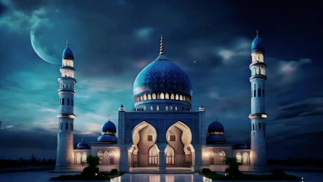 Islamic Background islamic Decorative, Crescent Moon