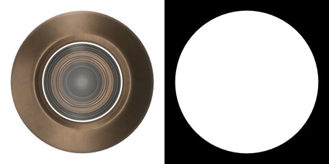 3D rendering illustration of a peephole