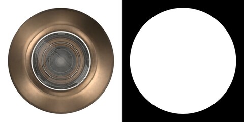 3D rendering illustration of a peephole