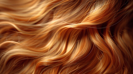 A close up of vibrant red wavy strands flowing gracefully, creating a mesmerizing visual display of movement and texture