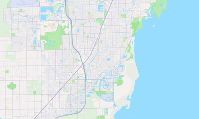Fototapeta na wymiar Cutler Bay Florida Map, Detailed Map of Cutler Bay Florida