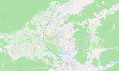 Fototapeta na wymiar Blacksburg Virginia Map, Detailed Map of Blacksburg Virginia