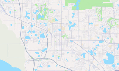 Fototapeta na wymiar Apopka Florida Map, Detailed Map of Apopka Florida