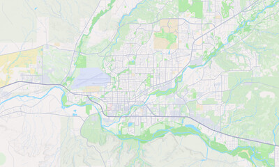 Fototapeta na wymiar Farmington New Mexico Map, Detailed Map of Farmington New Mexico
