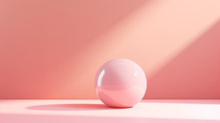 Pink Sphere on Gradient Background