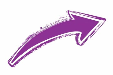 Hand-drawn of the purple arrow on a white background.