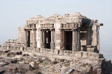 Fototapeta premium Vadodara, Gujarat / India - April 08, 2014: The beautiful view of the monument on the Pavagadh hill.
