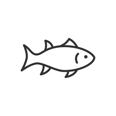 Trout Fish, linear icon. Line with editable stroke