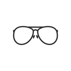 Glasses, linear icon. Line with editable stroke