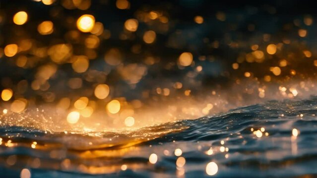 video of sparkling water waves
