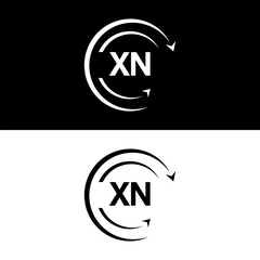XN letter  logo minimal unique and simple logo design, XN creative modern monogram logo style
