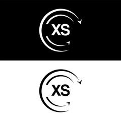 XS letter logo minimal unique and simple logo design, XS creative modern monogram logo style 