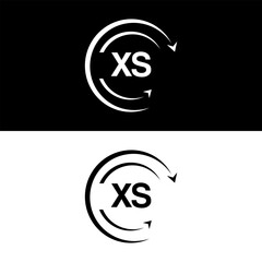 XS letter  logo minimal unique and simple logo design, XS creative modern monogram logo style
