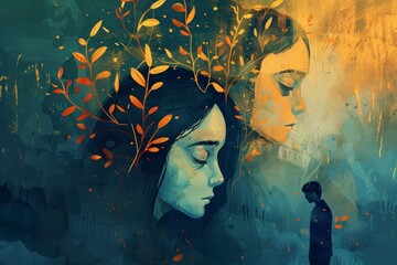 anxious type of attachment concept,relationships problem