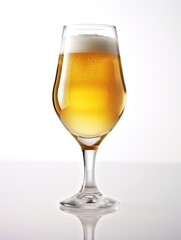 beer glass on isolated background, white background сreated with Generative Ai