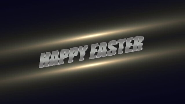 Celebrate Easter with this shiny gold greeting! The gradient effect adds a metallic touch to the black background, perfect for spreading holiday cheer