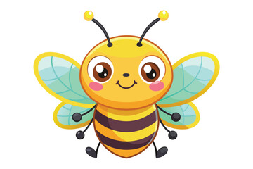 Cute Smiling Bee Vector Illustration Design