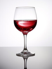 wine glass on isolated subject, white background сreated with Generative Ai