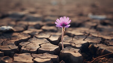 Resilient Flower: Symbol of Nature's Tenacity in Drought, Captured with Canon RF 50mm f/1.2L USM