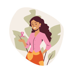 Health advocate woman vector illustration