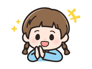 ありがとうの女の子の顔