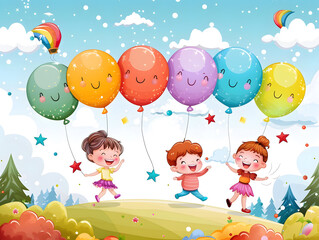 Colorful and Playful Children's Day Posters: Ignite Joy and Excitement!