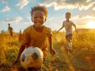 Inspire with youthful energy: Dynamic images of kids playing for all your design needs