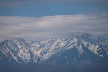 snow covered mountains