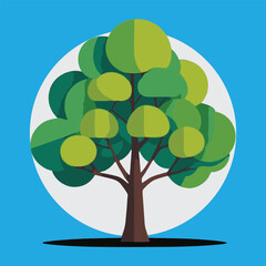 simple tree vector isolated