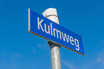 Wegbezeichnung "Kulmweg" auf Rigi-Kulm, Schweiz