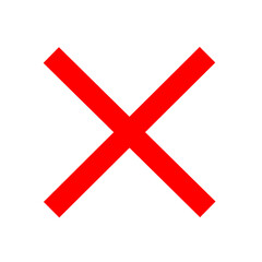 red cross mark transparent PNG icon  - obrazy, fototapety, plakaty