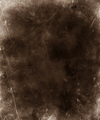 Grunge brown scratched background, vintage distressed texture - 752339041