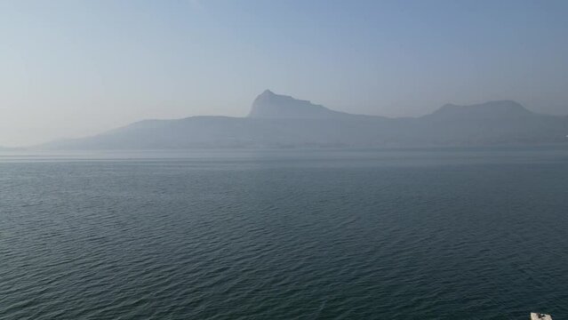 Pawna lake Pune morning drone view