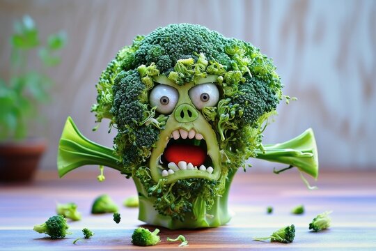 A horrible monster made from broccoli.