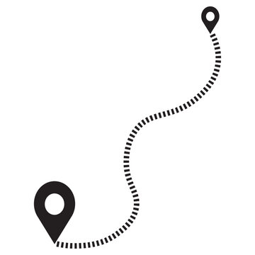 Route map, route, map icon, Perfect use for print media, web, stock images, commercial use or any kind of design project.eps10