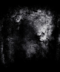 Black grunge horror background, scratched scary texture, old wall - 752341046