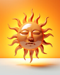 sun, 3d сreated with Generative Ai