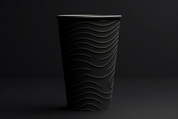 mock-up paper cups, perfect for coffee to go or takeout mugs. These vector illustrations are isolated and versatile, suitable for use in Black backgrounds.