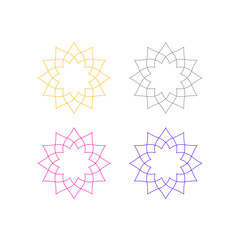 Ayurveda Wellness Hotel Resort Sign Symbol Logo isolated on White Vector