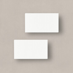 Mockup of business card standard size white