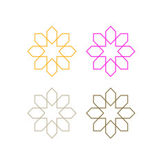 Ayurveda Wellness Hotel Resort Sign Symbol Logo isolated on White Vector