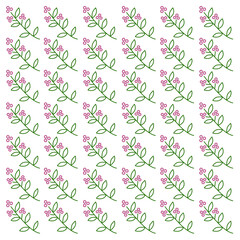 Natural Botanical Summer Spring Design Pattern Vector